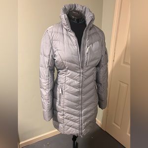 Eddie Bauer goose down puffer jacket long parka size tall medium